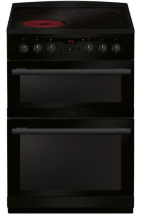 Amica AFC6550BL 60cm Freestanding Electric Double Oven with Ceramic Hob