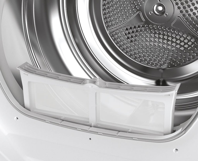 Hoover BATD H7A2TCE-80 H-DRY 300 PRO Integrated 7kg Heat Pump Tumble Dryer - A++ Energy Rated - White & Chrome