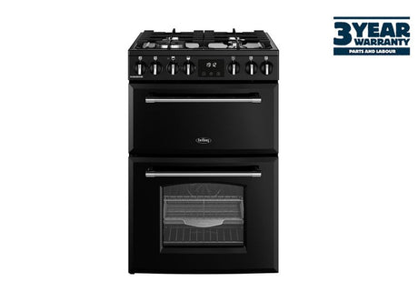 Belling MRA FARMHOUSE 60DF 60cm Dual Fuel Cooker - Black