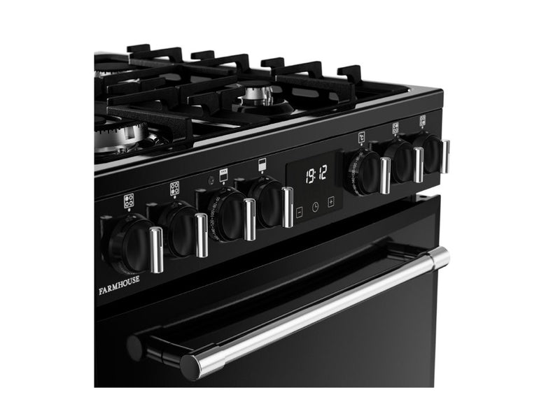 Belling MRA FARMHOUSE 60DF 60cm Dual Fuel Cooker - Black