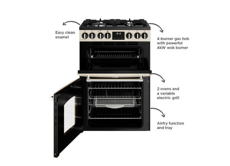 Belling MRA FARMHOUSE 60DF 60cm Dual Fuel Cooker - Cream