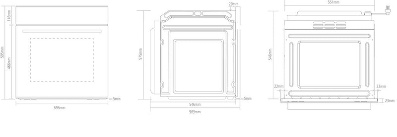 Caple C2237 Built In Single Oven
