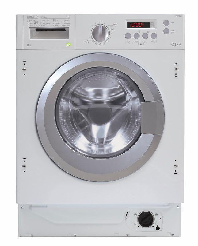 CDA CI381 8kg Integrated Washing Machine - 1400 rpm