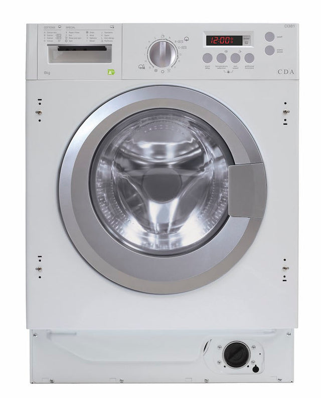 CDA CI381 8kg Integrated Washing Machine - 1400 rpm