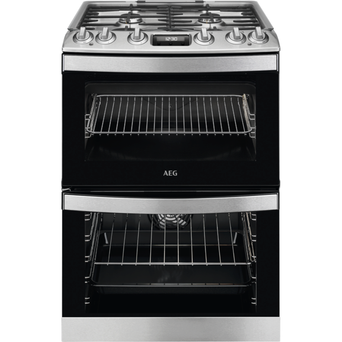 AEG CKB6541ACM Dual Fuel Cooker with Double Oven - Stainless Steel