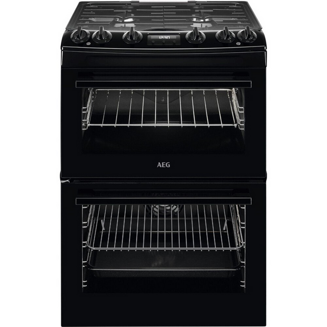 AEG CKX6540ACB Dual Fuel Cooker with Double Oven - Black