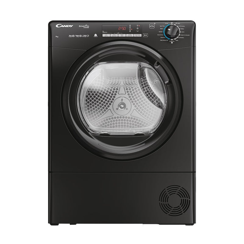 Candy CROEH9A3TBEB80/N Smart Pro 9kg Inverter Heat Pump Tumble Dryer - A+++ Energy Rated - Black