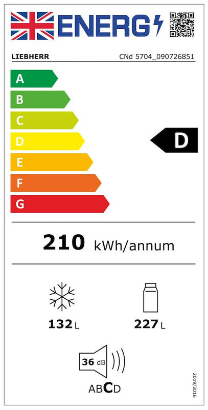 Liebherr CNd 5704 Freestanding Fridge Freezer with EasyFresh and NoFrost