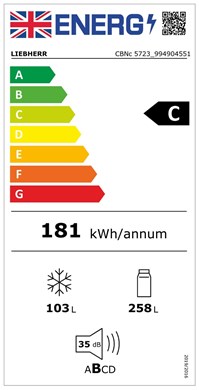 Liebherr CBNc 5723 Plus Freestanding Fridge and freezer
