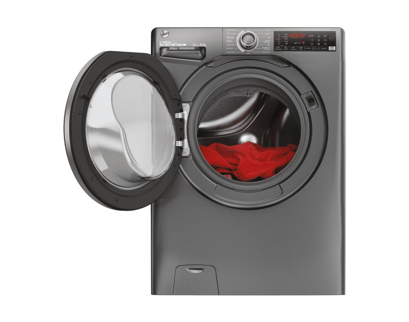 Hoover H3WPS486TMRR6-80 H-Wash 350 8kg 1400rpm A Rated Freestanding Washing Machine - Graphite