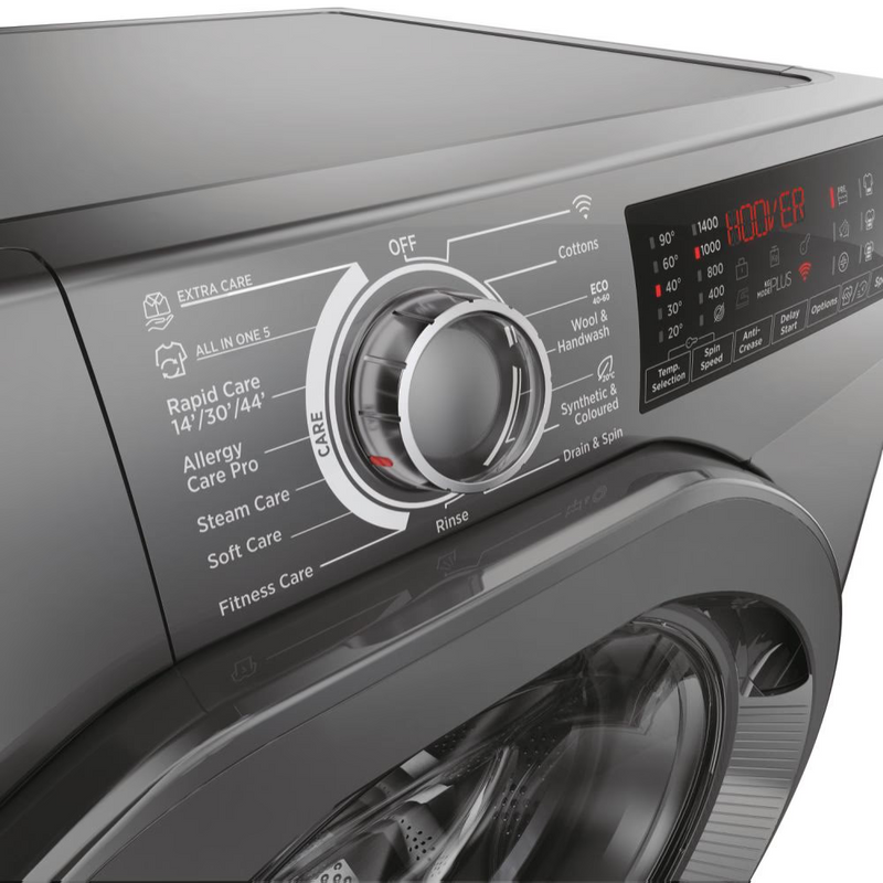 Hoover H3WPS486TMRR6-80 H-Wash 350 8kg 1400rpm A Rated Freestanding Washing Machine - Graphite