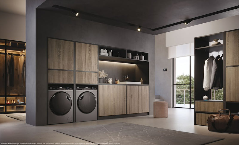 Haier HD90-A3959S I Pro Series 5 9kg Heat Pump Tumble Dryer - A+++ Energy Rated - Graphite