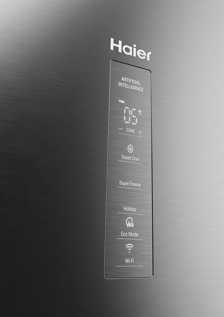 Haier HDPW5620DNPK 60cm Freestanding Fridge Freezer - Silver