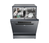 Hoover H-Dish 300 HF 4C7L0A-80 Freestanding 14 Place Setting Dishwasher - Graphite