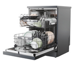 Hoover H-Dish 300 HF 4C7L0A-80 Freestanding 14 Place Setting Dishwasher - Graphite