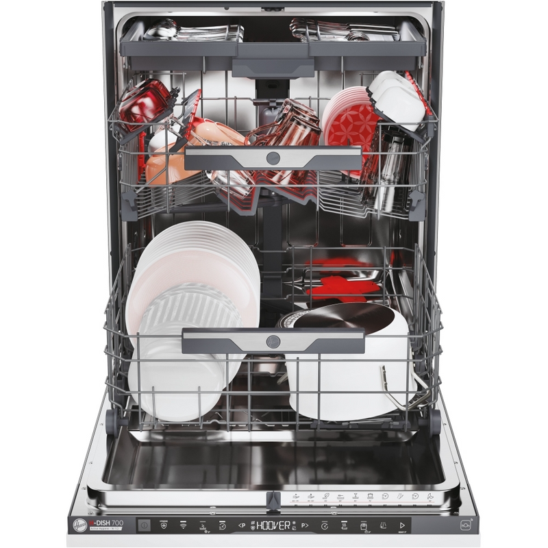 Hoover HI 6B2S3PSTA-80 60cm Built-In 16 Place Setting Dishwasher