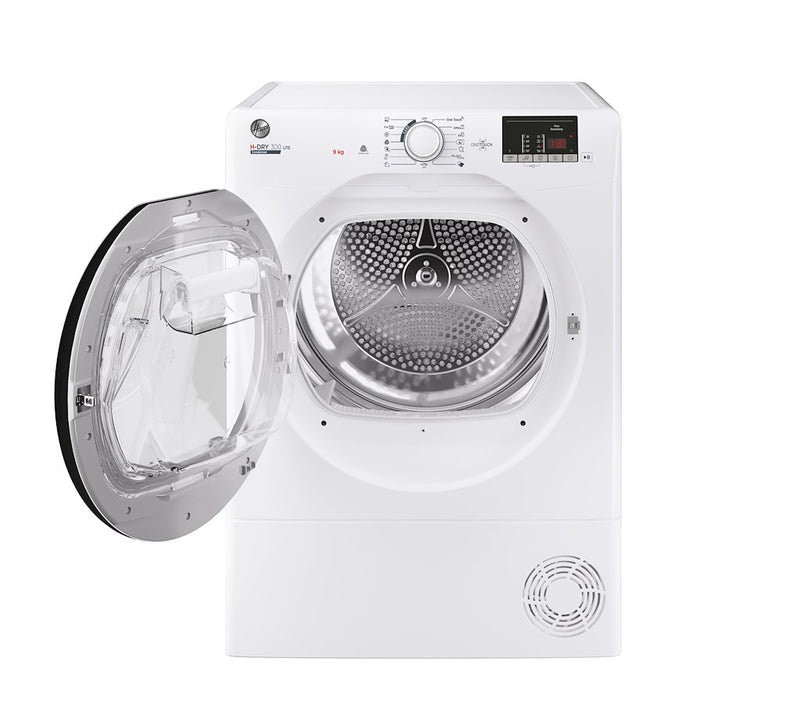Hoover HLE C9DE-80 H-Dry 300 9kg Condenser Tumble Dryer with Aquavision - B Energy Rated - White