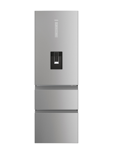 Haier HTW5618DWMG 3 Door Fridge Freezer - Silver - D Rated
