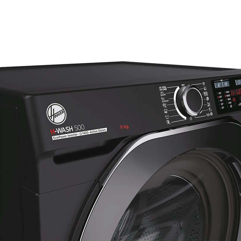 Hoover HW 49AMBCB/1-80 H-WASH 500 9kg 1400rpm A Rated Freestanding Washing Machine - Black