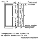 Bosch Series 2 KIN85NFE0G, Built-in fridge-freezer with freezer at bottom