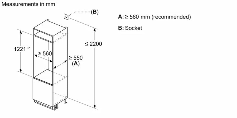 Bosch Series 2 KIR41NSE0G, Built-in fridge
