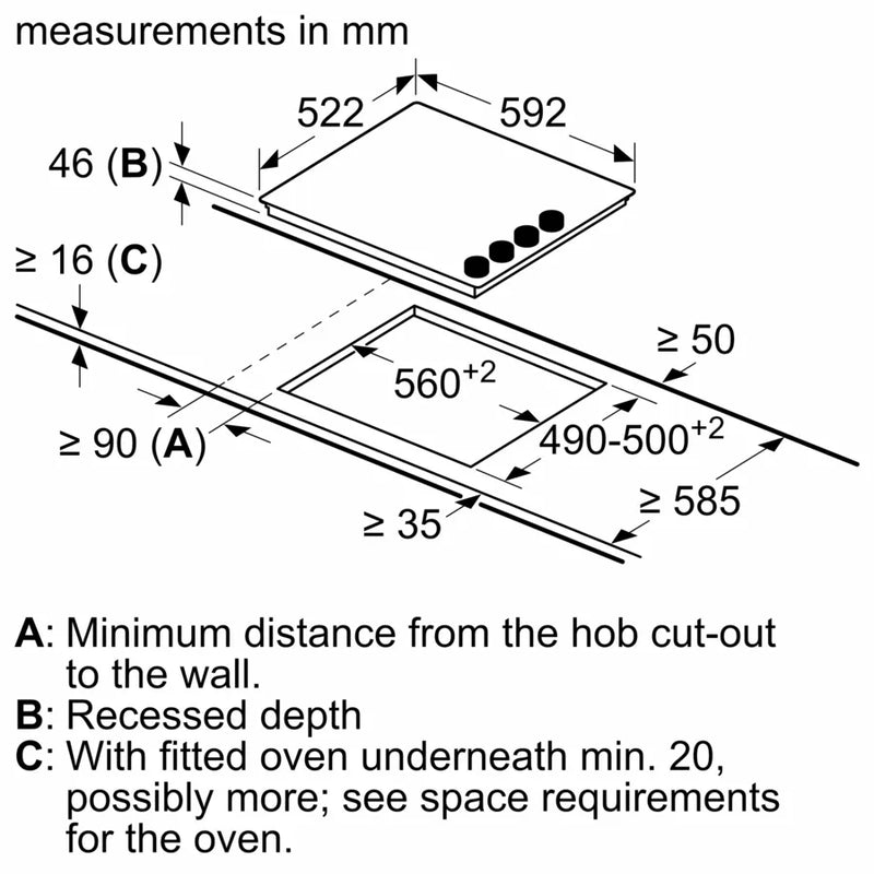 Neff N 30 T16NKE0L, Electric hob