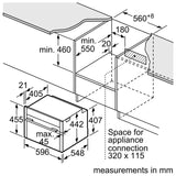 Neff N 90 C24FS31G0B, Built-in compact oven with steam function