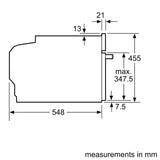 Neff N 70 C24MR21N0B, Built-in compact oven with microwave function