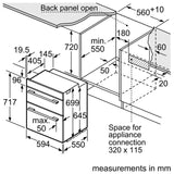 Bosch Series 4 NBS533BS0B, Built-under double oven