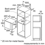 Bosch Series 4 BFL523MS0B, Built-in microwave oven