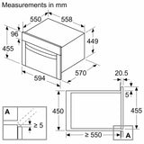 Neff N 50 C1AMG84G0B, Built-in microwave oven with hot air