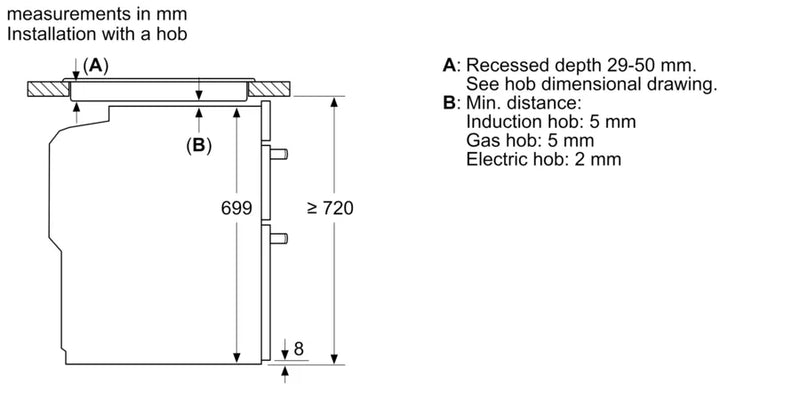 Bosch Series 4 NBS533BB0B, Built-under double oven