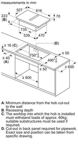 Bosch Series 8 PXX875D67E, Induction hob with integrated ventilation system