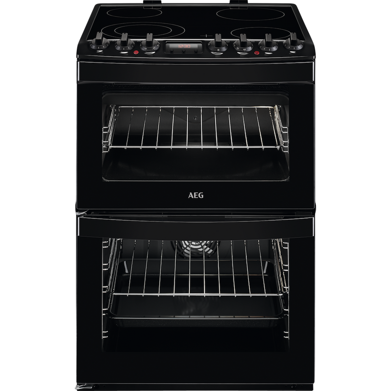 AEG CCB6740ACB SteamBake Ceramic Electric Cooker with Double Oven
