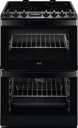AEG CCB6740MCB 6000 SteamBake Ceramic Electric Cooker with Double Oven