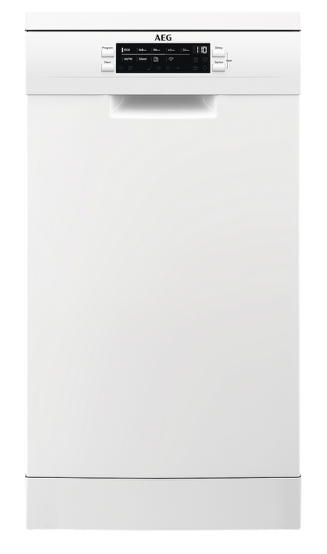 AEG FFB62417ZW 6000 SatelliteClean Freestanding Slimline Dishwasher with AirDry Technology + 9 Place Place Settings
