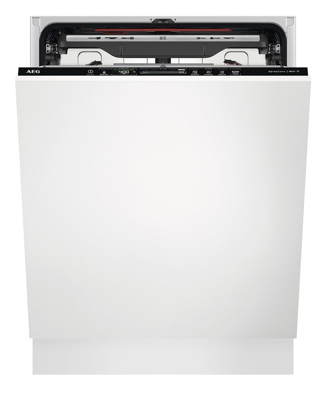 AEG FSE84708P 8000 SprayZone Fully Integrated Dishwasher with AirDry Technology + 15 Place Settings