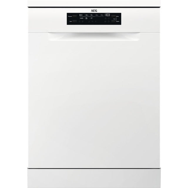 AEG FFB53937ZW 6000 SatelliteClean Freestanding Dishwasher with AirDry Technology + 14 Place Settings