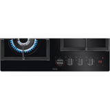AEG HKB64450NB 8000 Gas on Glass Gas Hob with Hob2Hood