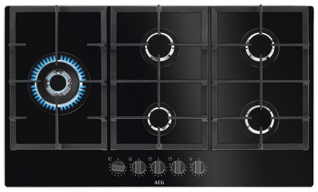 AEG HKB95820NB 6000 Gas on Glass Gas Hob