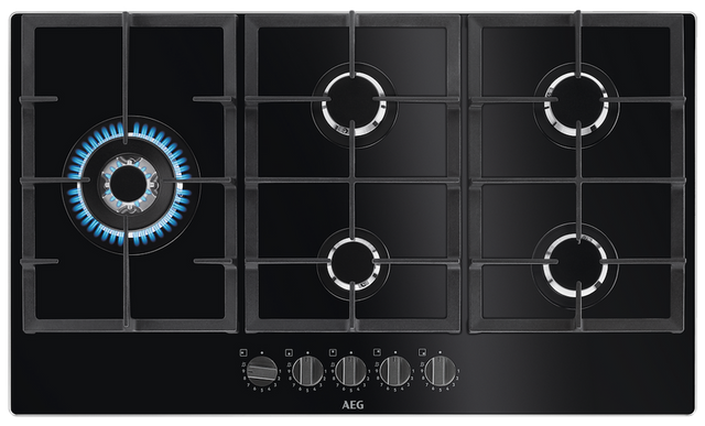 AEG HKB95820NB 6000 Gas on Glass Gas Hob