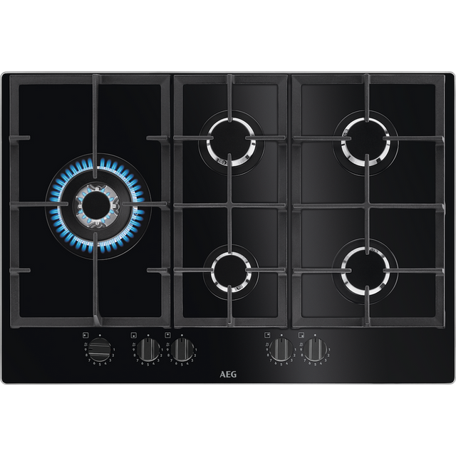 AEG HKB75820NB 6000 Gas on Glass Gas Hob