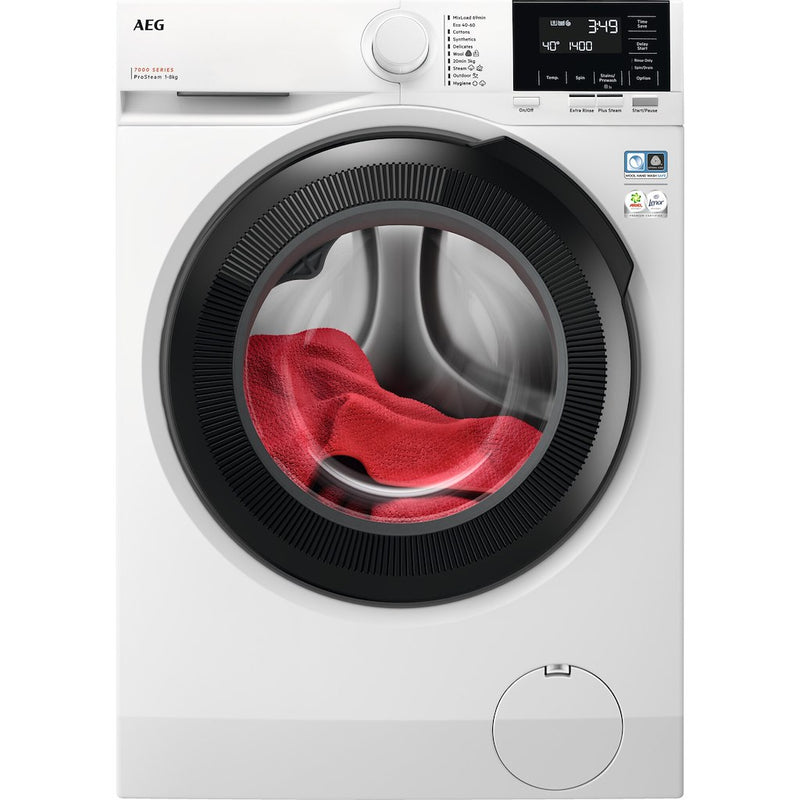 AEG LFR71864B 7000 Series Short Front Loading Full Size 8kg Washing Machine
