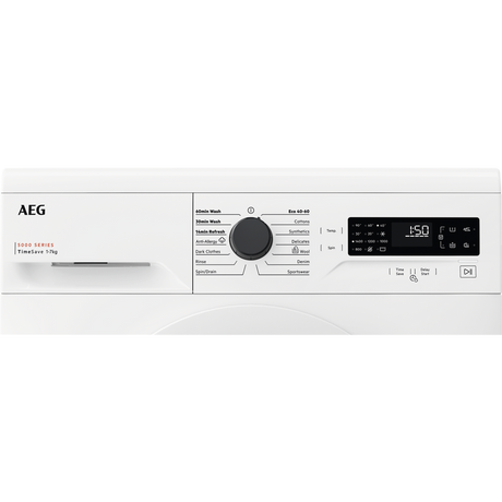 AEG LFX50744B 5000 Series P2 Short Front Loading Full Size 7kg Washing Machine