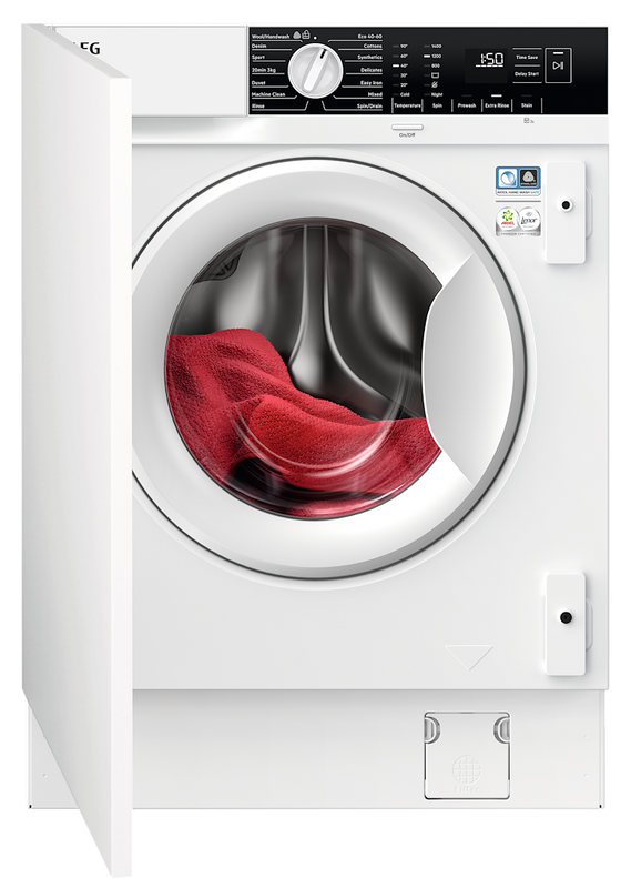AEG LFX6G8434BI 6000 Series Front Loading Full Size 8kg Washing Machine