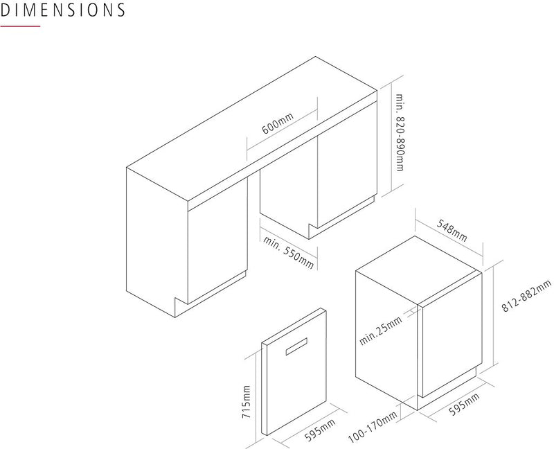 Caple RBR7 Built-Under Larder Fridge With Ice Box