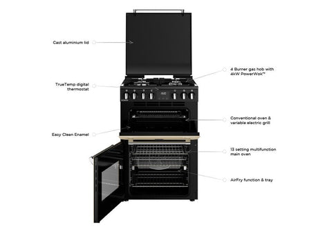 Stoves DX MRA RICH 60DF 60cm Dual Fuel Cooker - Cream