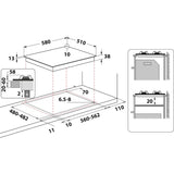 Hotpoint PPH 60P F IX UK Hob - Silver