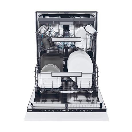 Haier XS 6B4S3FSB-80 Integrated 60cm Dishwasher with 16 Place Settings and WiFi