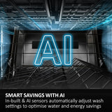 Haier XS 6B4S3FSB-80 Integrated 60cm Dishwasher with 16 Place Settings and WiFi